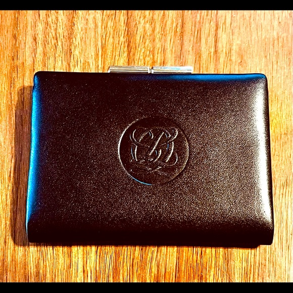 Louis Quatorze 80s vintage luxury leather snap wallet in brown - Picture 1 of 5